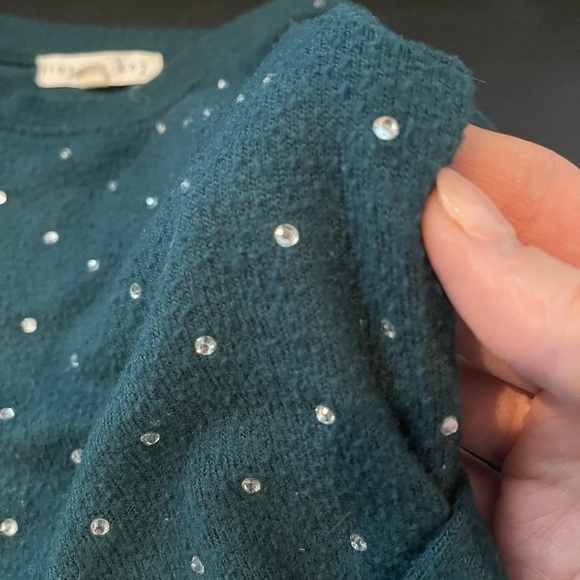 Toddler girls green top w/ rhinestones - Picture 4 of 5